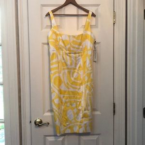 Calvin Klein yellow and white sundress